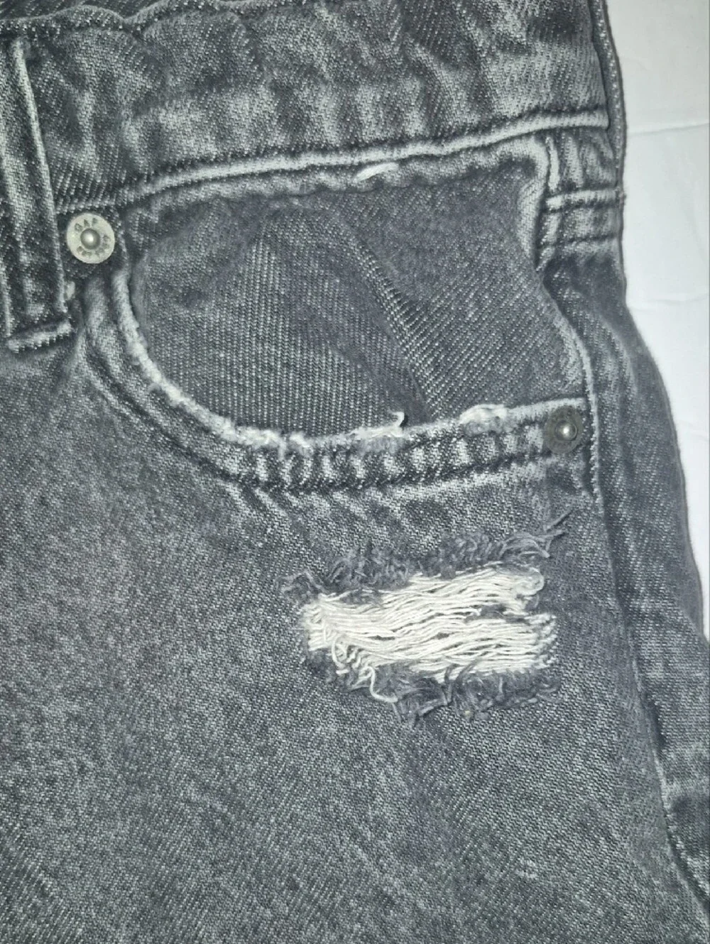 Girls Distressed Black Wide-Leg Jeans